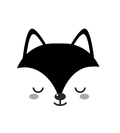 A black and white cartoon animal face on a swipe for the next friend tile